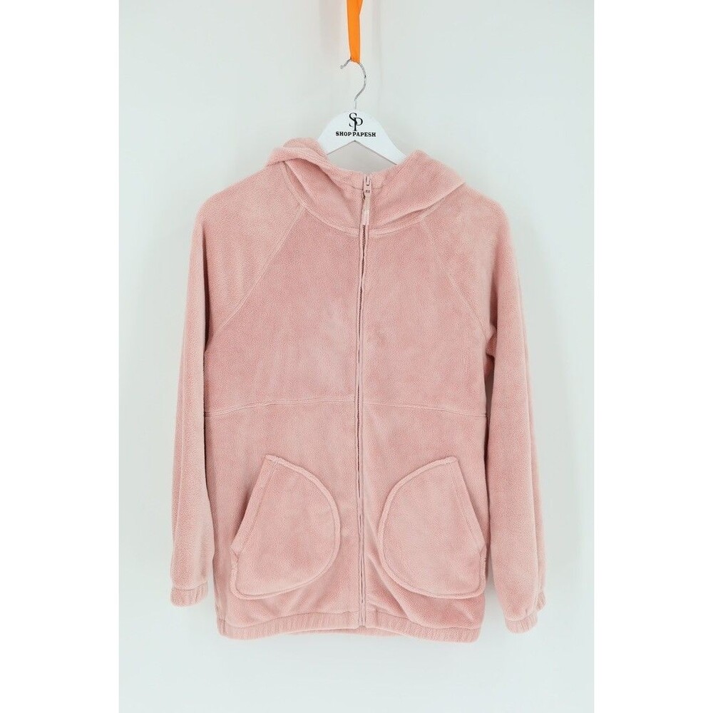 Athleta Girl Feelin' Great Hoodie Kids Size XL/14 Light Pink Full Zip Sweater